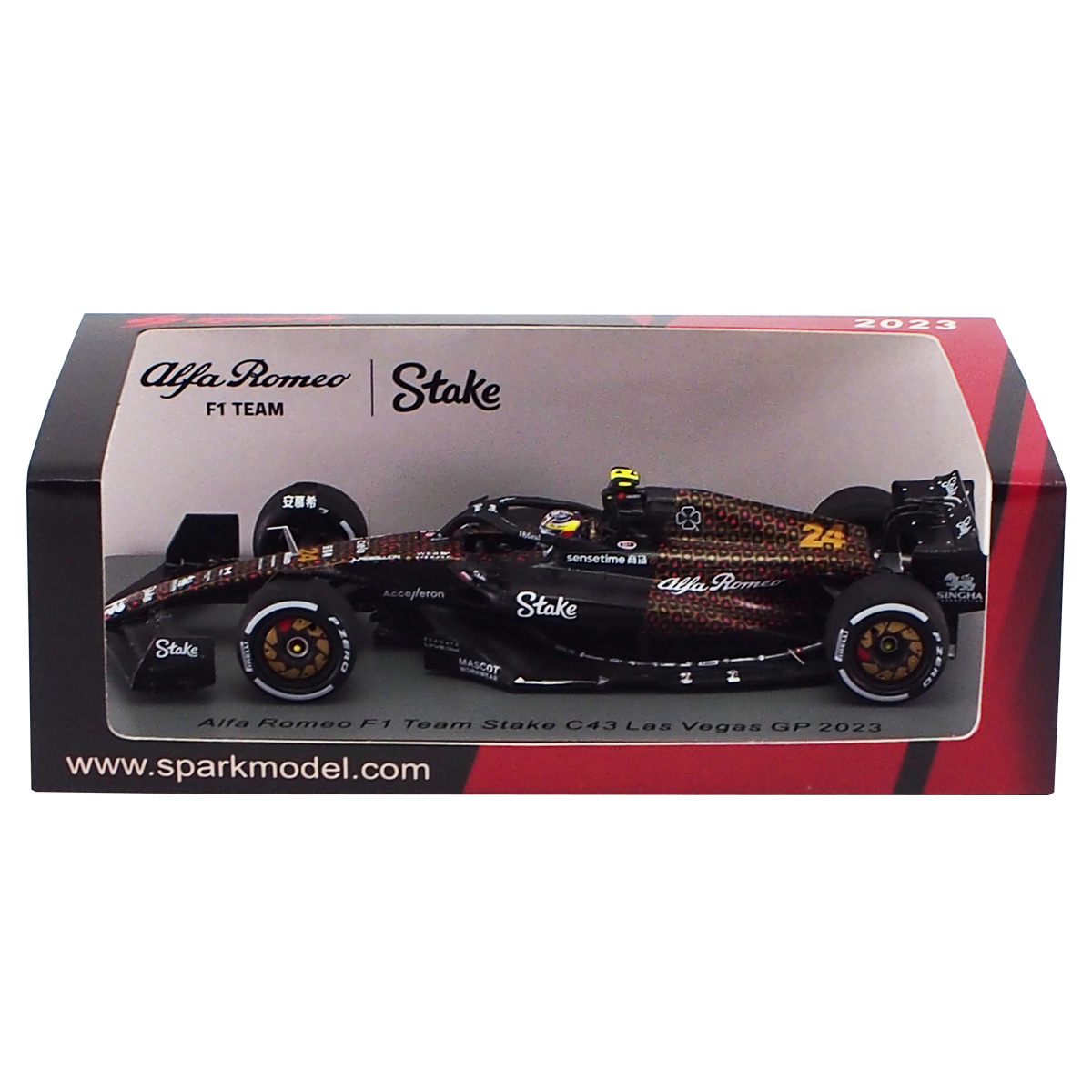 スパークモデル Alfa Romeo F1 Team Stake C43 No.24 Alfa Romeo F1 Team ORLEN Las Vegas GP 2023 Zhou Guanyu （1/43スケール F1 S8939） おもちゃのミニカーの商品画像