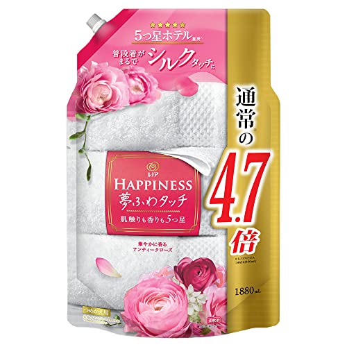 レノアハピネス 夢ふわタッチ 華やかに香るアンティークローズ 柔軟剤 詰替用 1880ml × 1個