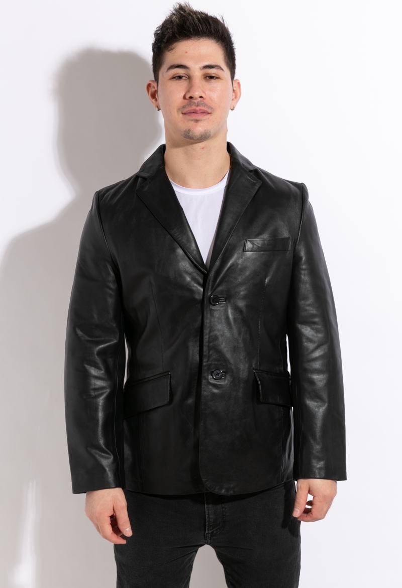  кожаная куртка мужской овечья кожа натуральная кожа 2B выполненный в строгом стиле кожаный жакет 3020