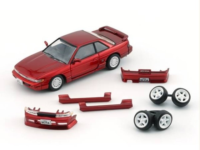 ビー・エムクリエイションズ 日産 シルビア S13 メタリックレッド RHD （1/64スケール ダイキャスト 64B0300） おもちゃのミニカーの商品画像