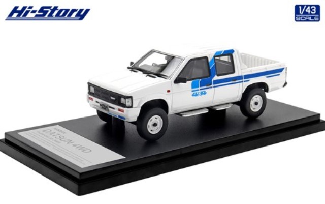 ハイ・ストーリー NISSAN DATSUN 4WD Double Cab AD （1985） ホワイト （1/43スケール レジン HS422WH） おもちゃのミニカーの商品画像