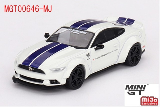 トゥルースケールミニチュアス LB WORKS フォード マスタング ホワイト （左ハンドル） BP （1/64スケール ダイキャスト MINI GT MGT00646-MJ） おもちゃのミニカーの商品画像