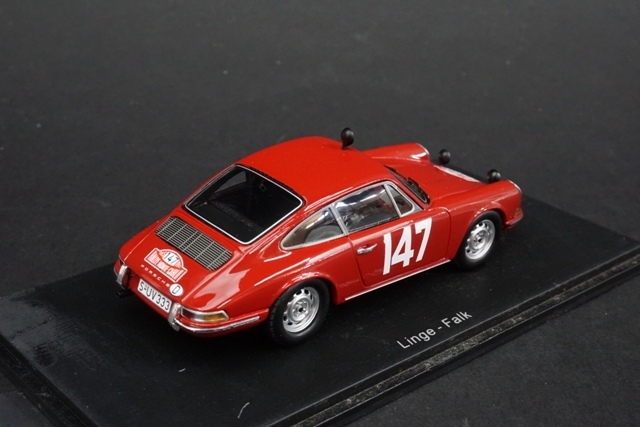 1:43 Spark Porsche 911T N.147 5Th Monte Carlo 1965 Linge-Falk S4020