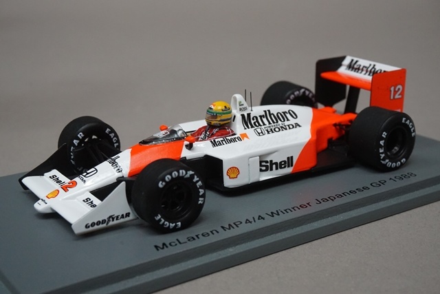 スパークモデル McLaren MP4/4 No.12 Winner Japanese GP 1988 Ayrton