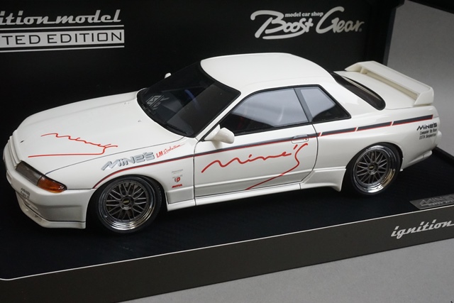 ignition model IG0672 Nissan Skyline GT-R Mine`s （R32） White （1/18スケール ...