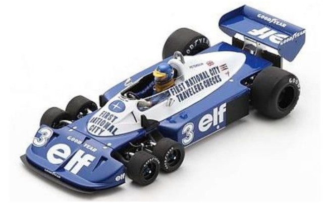 スパークモデル Tyrrell P34 No.3 German GP 1977 Ronnie Peterson （1/18スケール F1 ドライバー R.ピーターソン 18S572） おもちゃのミニカーの商品画像