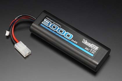 バッテリー Lipo 3000mAh/7.4V ストレートパック バッテリー YB-L300A
