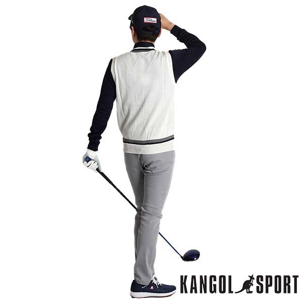  Golf wear men's the best knitted wool Golf V no sleeve stylish brand Kangol sport spring autumn made in Japan KANGOL SPORT KS2101