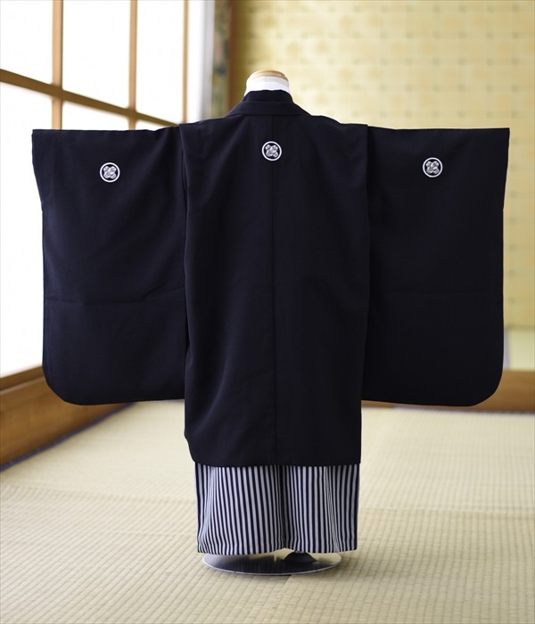 "Семь, пять, три" в аренду меньше 5 лет рост 100cm~110cm мужчина чёрный . одежда * простой одевание manual имеется! ребенок кимоно в аренду перо тканый hakama в аренду 753.. тип свадьба .. три .