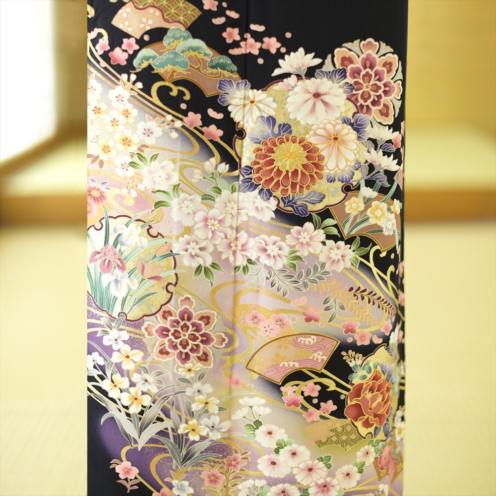  tomesode в аренду летний одиночный . фиолетовый . вода цветок ... рост 150cm~161cm ранг кимоно куротомэсодэ в аренду одиночный . лето кимоно в аренду свадьба . родители родители группа ряд сиденье высококлассный натуральный шелк летний кимоно куротомэсодэ популярный 