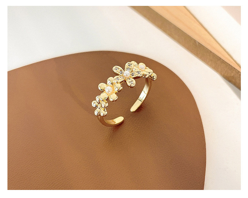  кольцо женский C type кольцо металл аллергия соответствует CZ diamond жемчуг . цветок симпатичный свободный размер аксессуары 
