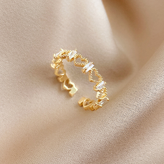  кольцо женский C type кольцо металл аллергия соответствует Heart CZ diamond аксессуары 