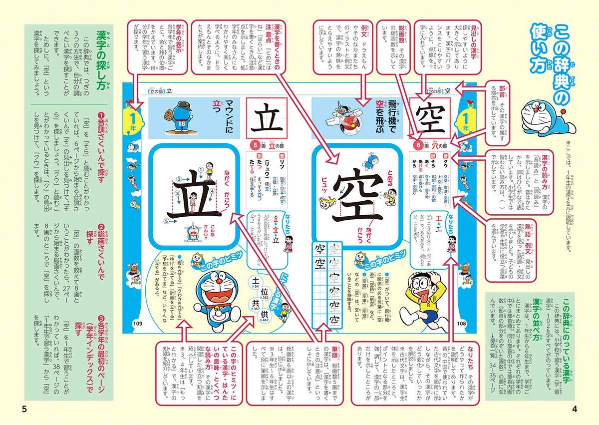  Doraemon впервые .. иероглифы словарь no. 2 версия монография 
