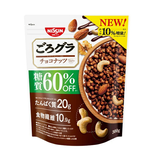 ごろグラ 糖質60％オフ チョコナッツ 300g×6袋の商品画像