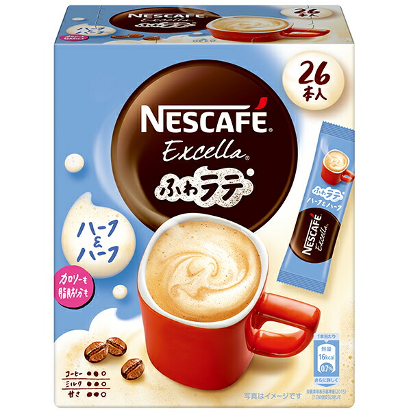 Nestle ネスカフェ ふわラテ ハーフ＆ハーフ スティック 26本×6 ネスカフェ ふわラテ インスタントコーヒーの商品画像