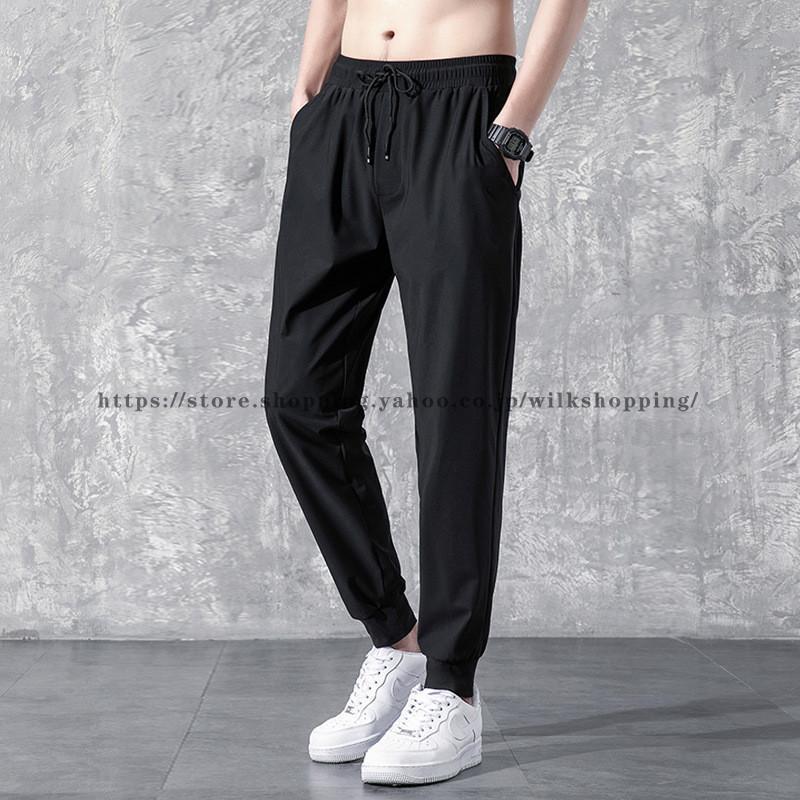  jersey pants men's jogger pants sweat pants cold sensation long trousers stretch easy casual large size sport thin speed . summer autumn 