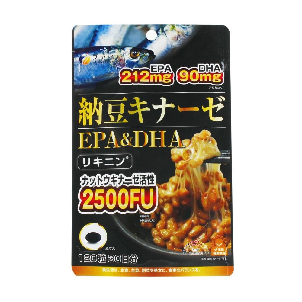 FINE JAPAN ファイン 納豆キナーゼ＋EPA＆DHA 30日分 120粒 × 1個 納豆キナーゼの商品画像