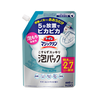 花王 トイレマジックリン こすらずスッキリ泡パック サボン＆シトラスの香り つめかえ用 660ml × 1個の商品画像