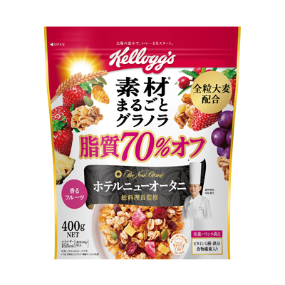 ケロッグ 素材まるごとグラノラ 脂質70%オフ 香るフルーツ 400g×1袋の商品画像