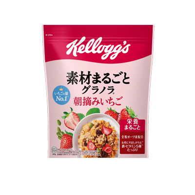 ケロッグ 素材まるごとグラノラ 朝摘みいちご 400g×1袋の商品画像