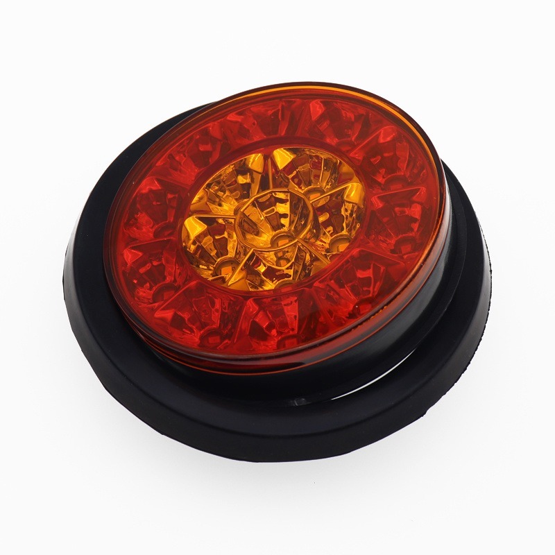  round LED umber red tail light LED 12V 24V brake s Top Run person g backup lai playing cards truck trailer 