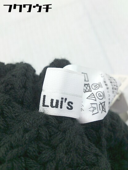 * * * не использовался * Lui's Lewis с биркой вязаный шарф снуд защита горла "neck warmer" размер F черный мужской 
