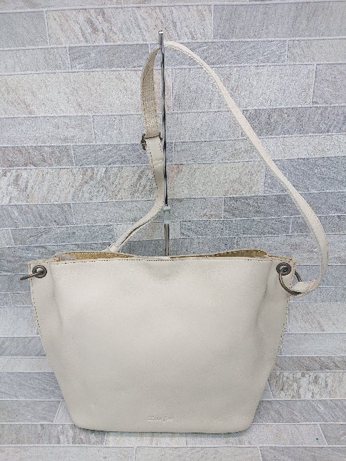 * Zess finozesfi-no simple hand shoulder bag light beige lady's P