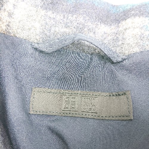 * UNIQLO Uniqlo ma Duras проверка длинный рукав тренчкот размер M темно-синий серия женский E