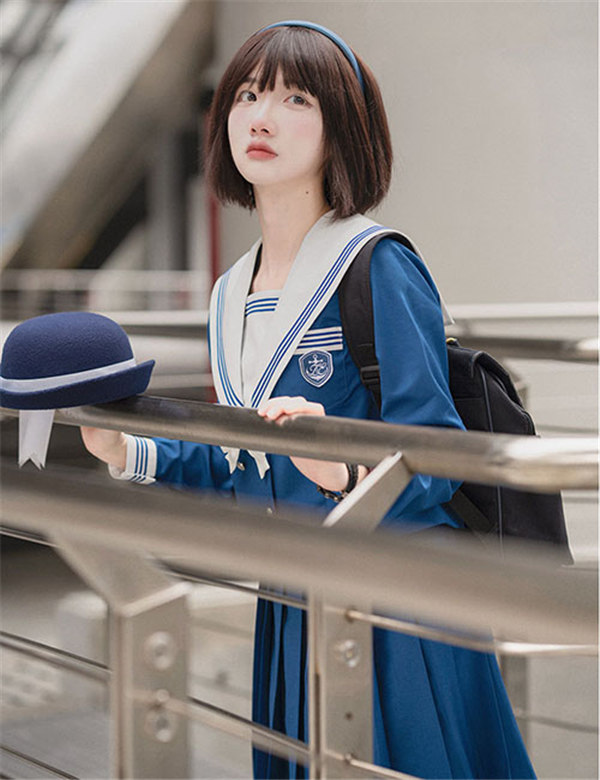  sailor suit graduation ceremony girl student uniform long sleeve woman height raw skirt uniform cosplay lady's high school student . examination presentation go in . going to school Junior junior high school student graduation ceremony 