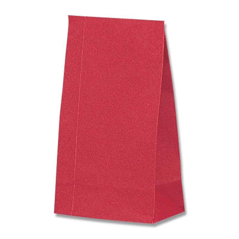 シモジマ HEIKO 紙袋 角底袋 No.4 未晒無地 （赤） 100枚入 ×1セット 紙袋の商品画像