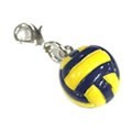  sport charm [ * volleyball 2 color ] mini figure key holder strap present original 