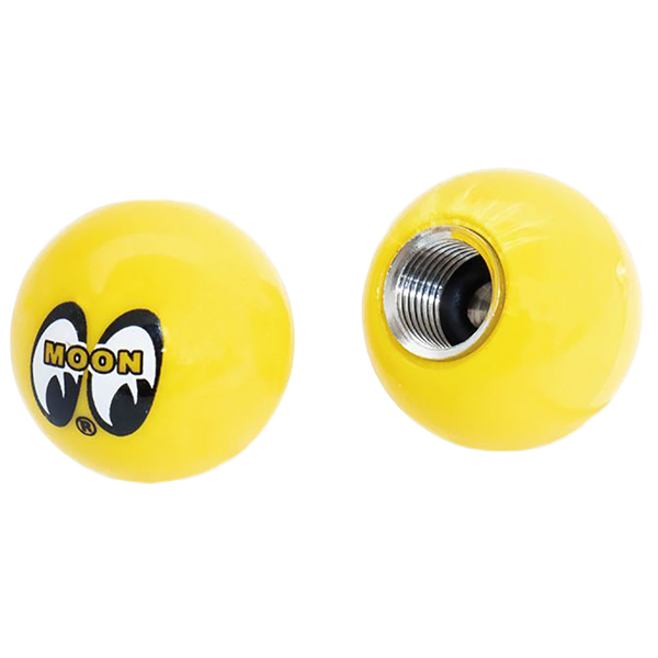  moon I z I ball air valve cap 2 piece set yellow number plate frame car car goods car supplies screw american miscellaneous goods stylish mooneyes