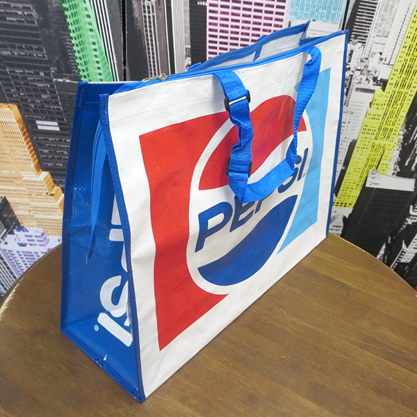  Pepsi seven up shopping bag eko-bag 40L fastener attaching high capacity inset wide stylish vinyl carrying ... light weight PEPSI 7UP american miscellaneous goods 