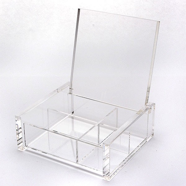 収納ケース「アクリルボックス」4仕切りタイプ【アクリルケース 小物