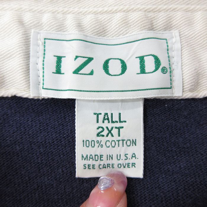 XL/ б/у одежда IZOD длинный рукав бренд Rugger рубашка мужской 90s двухцветный - большой размер темно-синий др. темно-синий 23mar28 б/у tops 