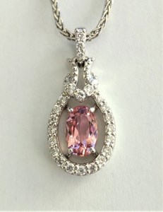 fu.... tax PT999 made papa la Cheer sapphire / diamond pendant SJ-301 Yamanashi prefecture .. city 