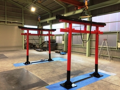 fu.... tax steel made torii interval .( approximately ) width 3.1m× interval .( approximately ) height 3.6m|. flat industry 200 year endurance option construction god . god amount . board turtle . stone .... Nara prefecture .. city 