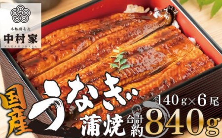 【ふるさと納税】国産 うなぎ蒲焼き 6尾 ウナギ、鰻の商品画像