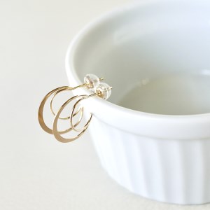fu.... tax [ jewelry ]K10 yellow gold hoop Circle wheel .. earrings written guarantee attaching SE-1342 Yamanashi prefecture Koufu city 