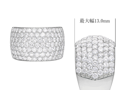 fu.... tax platinum 3.0ct diamond pave ring 26-7455 Yamanashi prefecture Koufu city 