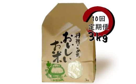 【ふるさと納税 定期便】 コシヒカリ 有洗米 白米 3kg 全10回（計30kg） うるち米、玄米の商品画像