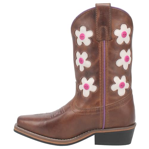 Dan Post Toddler Girls' Giselle Western Boot Square Toe Brown 12 параллель импортные товары 