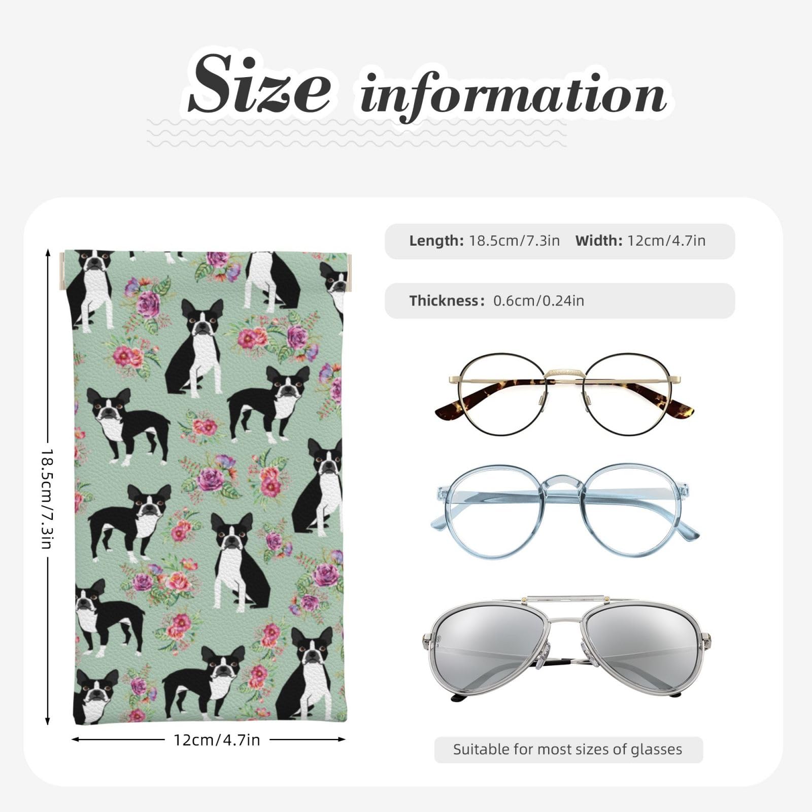 GAGADUCK Boston Terrier Squeeze Top Sunglasses Case Soft Glasses параллель импортные товары 