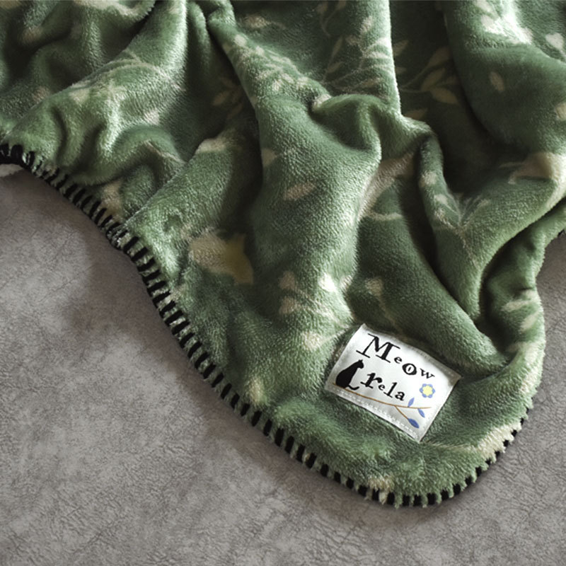  lap blanket blanket 70×100cm flannel & sheep style boa .. pattern rug blanket blanket warm blanket myao lilac 
