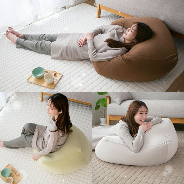  beads cushion cushion L size mochi mochi micro velour with cover 60×60×40cm beads sofa chair 22A032