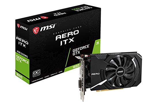 MSI GeForce GTX 1650 AERO ITX 4G OCV1 グラフィックボード、ビデオ