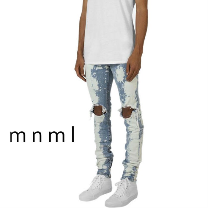 mnml ミニマル ストレッチダメージデニムパンツ M96 STRETCH DENIM