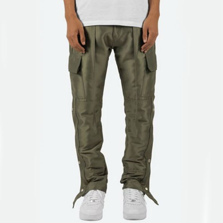 mnml スナップ×ジップアップ ナイロンパンツ mnml ミニマル SNAP ZIPPER CARGO PANTS BLACK スナップボタン