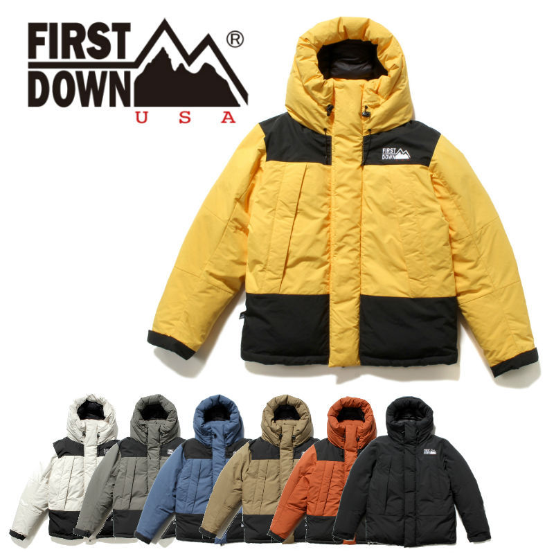ファーストダウン FIRST DOWN DOWN JACKET HOODIE 2トーン