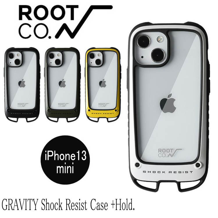 ROOT CO. iPhone13 mini （カーキ）ストラップホルダー付新品 ROOT CO. iPhone13 mini （カーキ）ストラップホルダー付新品